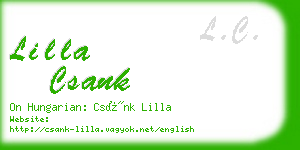 lilla csank business card